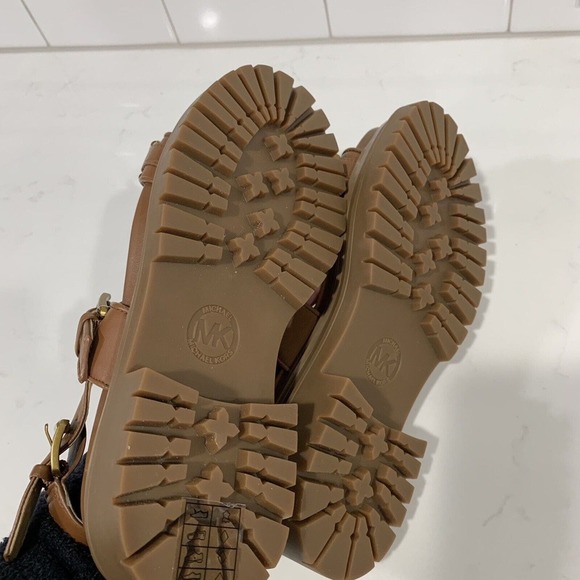 Michael Michael Kors | Sandals Brown Leather Kailey Lug Platform NEW - Picture 7 of 8